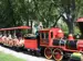miniature train on the tracks