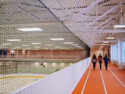 People walking on a walking track