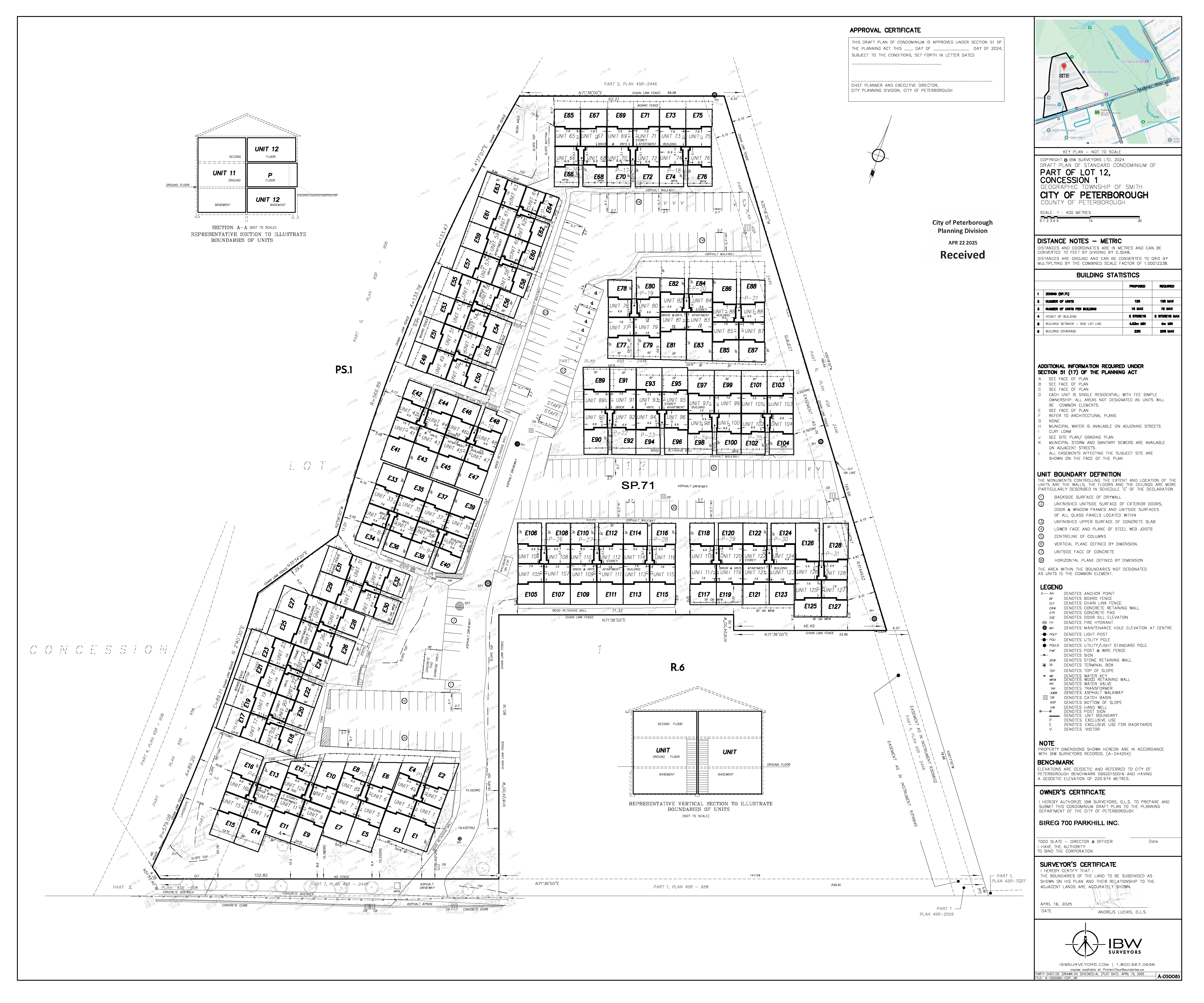 Condominium Plan for 700 Parkhill Road West