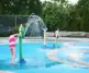 sprayer spouting water in the splash pad
